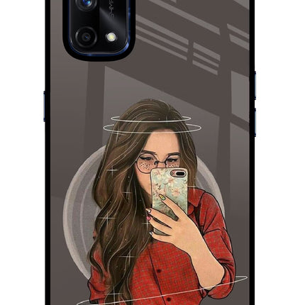Selfie Queen Realme X7 Pro Glass Case Back Cover by Casekaro