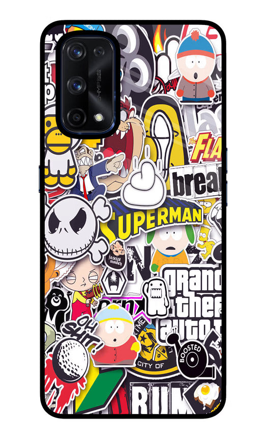 Sticker Bomb Realme X7 Pro Glass Case