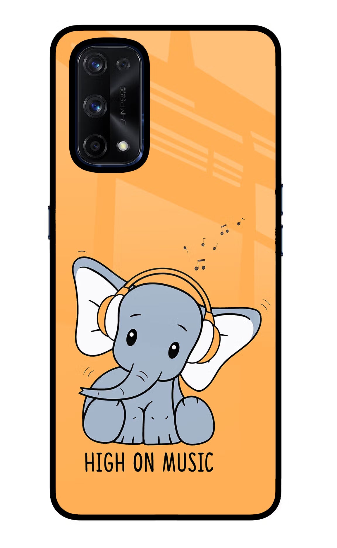 High On Music Realme X7 Pro Glass Case Back Cover by Casekaro