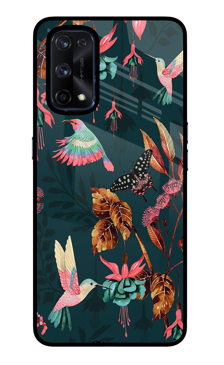 Birds Realme X7 Pro Back Cover, Glass case