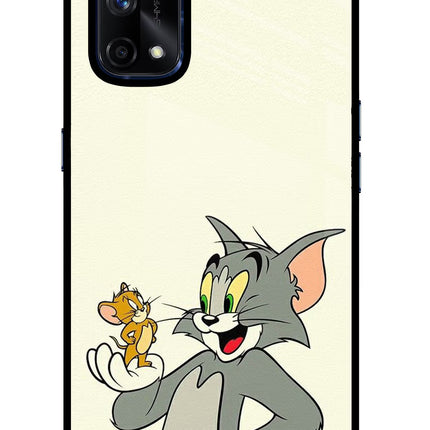 Tom & Jerry Realme X7 Pro Glass Case Back Cover by Casekaro