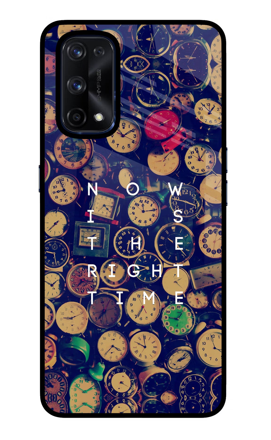 Now is the Right Time Quote Realme X7 Pro Glass Case