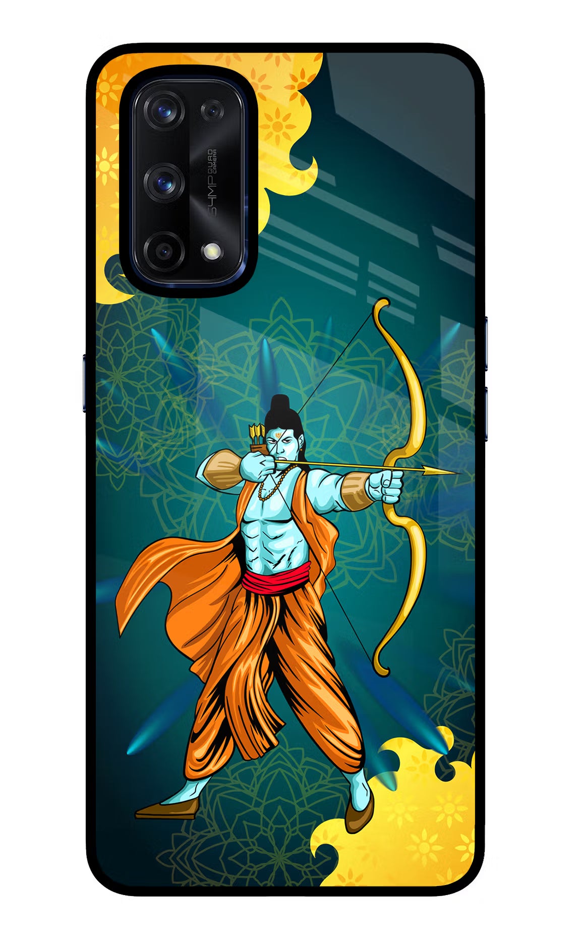 Lord Ram - 6 Realme X7 Pro Glass Case Back Cover by Casekaro