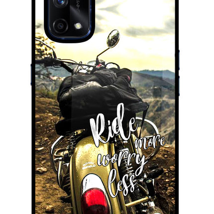 Ride More Worry Less Realme X7 Pro Glass Case Back Cover by Casekaro