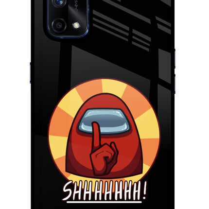 Among Us Shhh! Realme X7 Pro Glass Case Back Cover by Casekaro