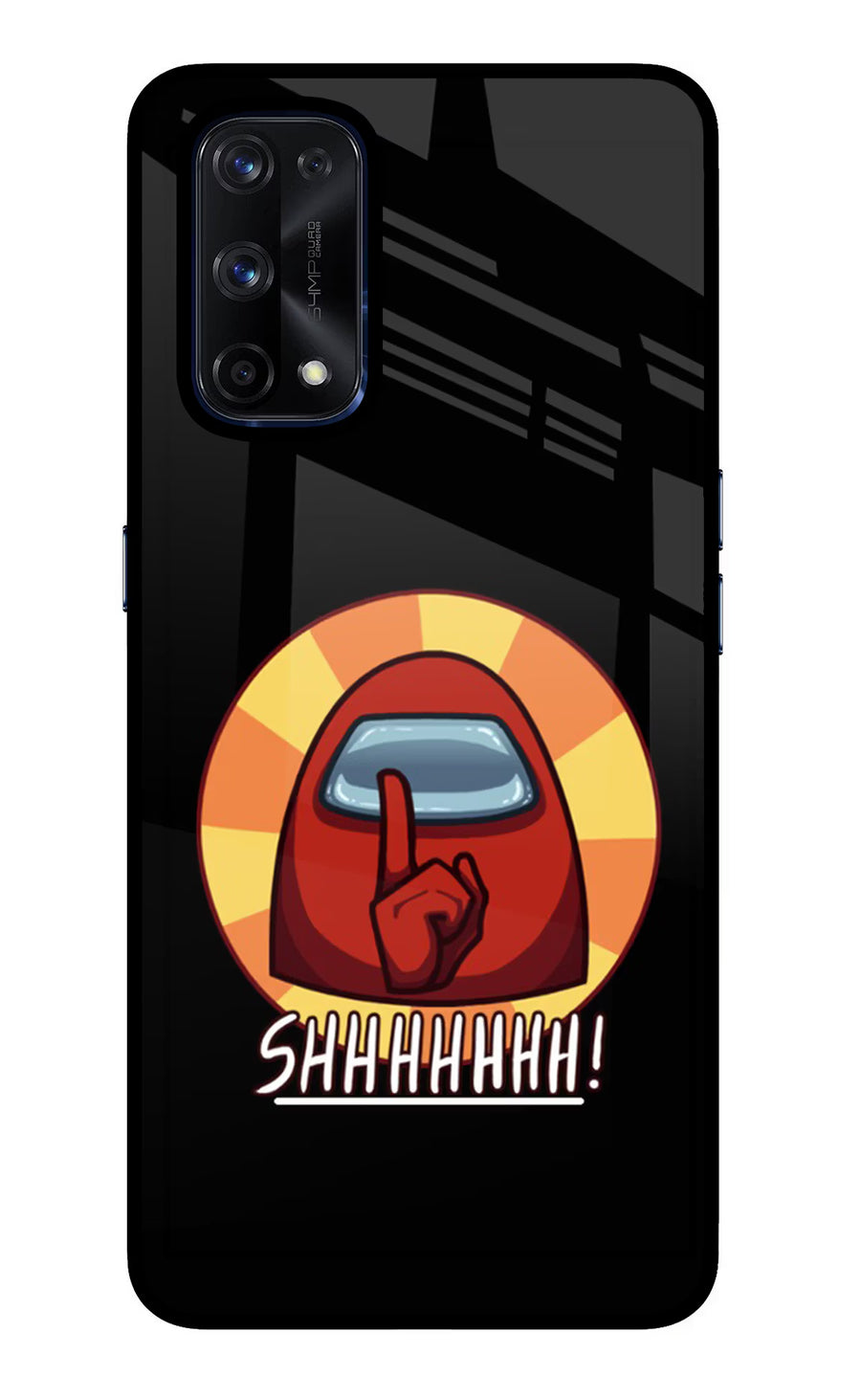 Among Us Shhh! Realme X7 Pro Back Cover, Glass case