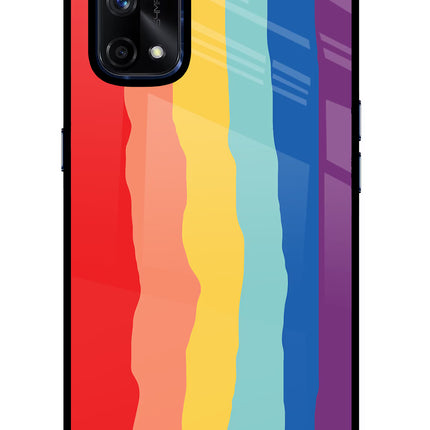Rainbow Realme X7 Pro Glass Case Back Cover by Casekaro