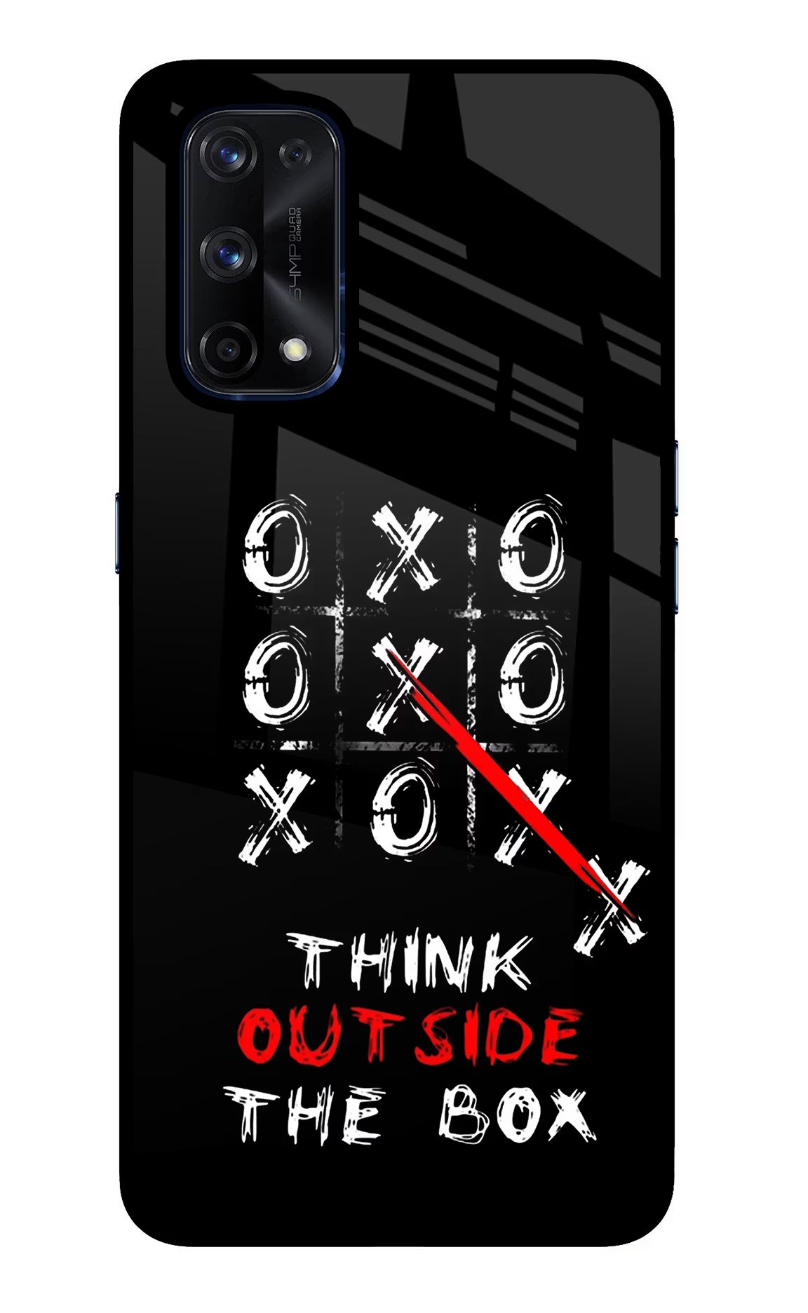 Think out of the BOX Realme X7 Pro Glass Case Back Cover by Casekaro