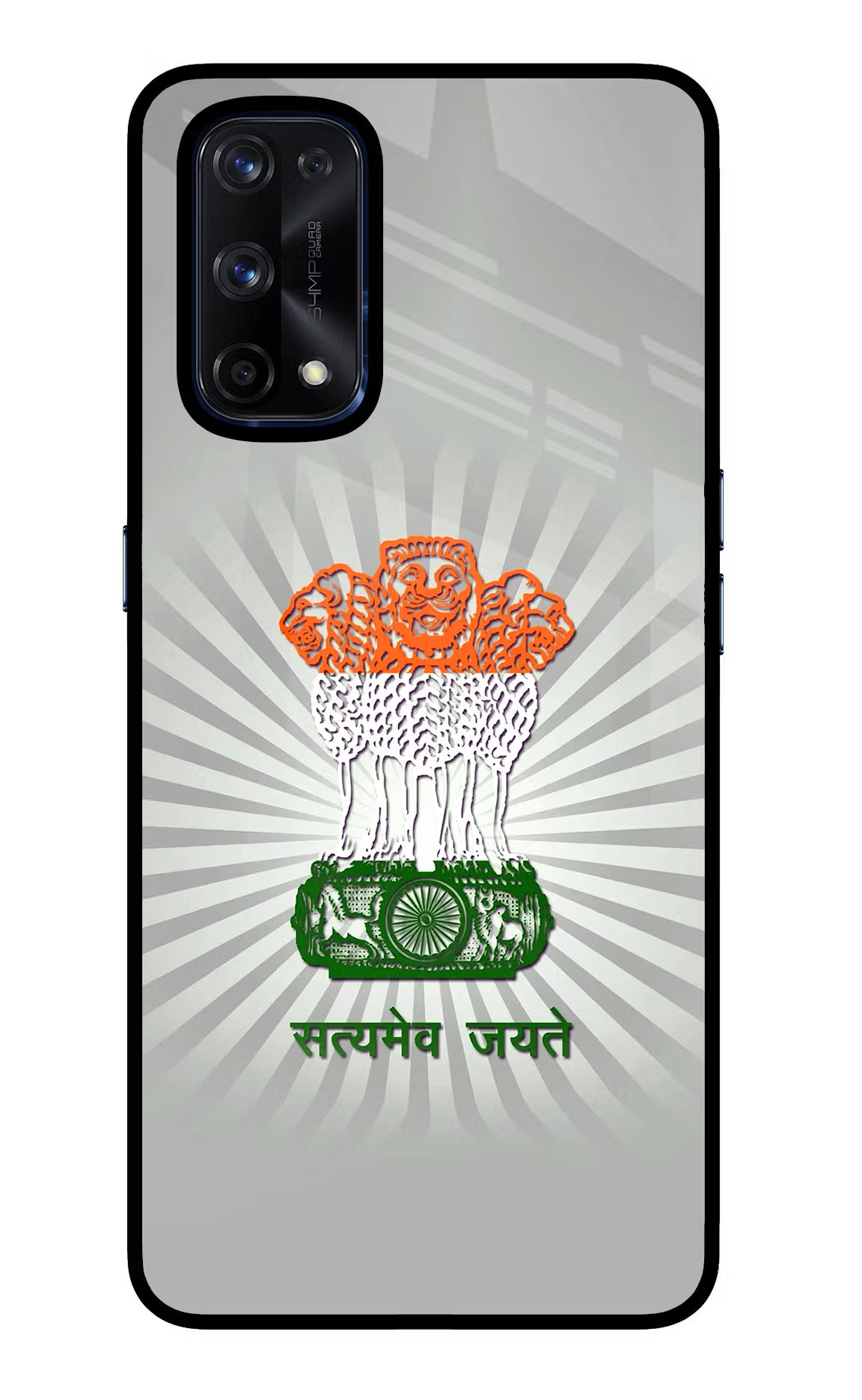Satyamev Jayate Art Realme X7 Pro Glass Case Back Cover by Casekaro