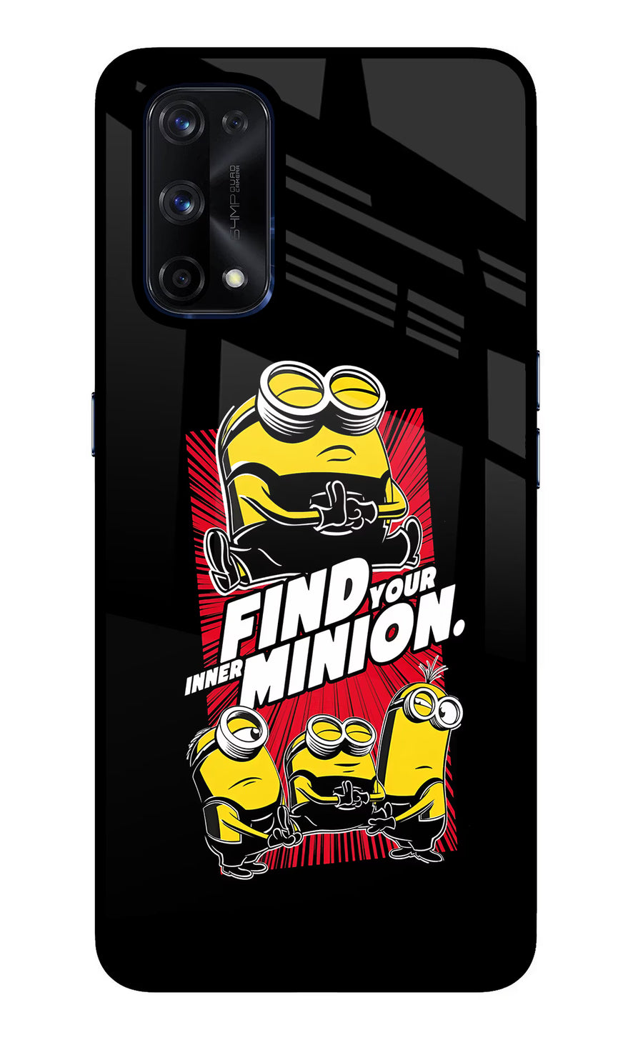 Find your inner Minion Realme X7 Pro Back Cover, Glass case