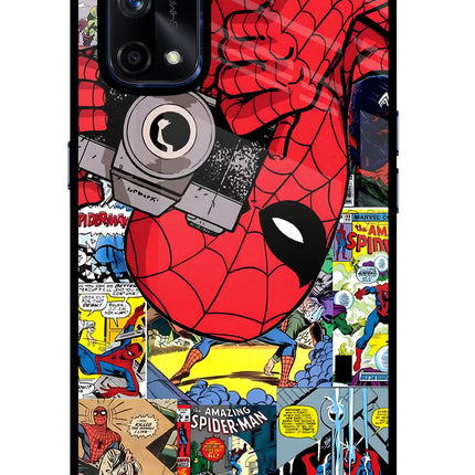 Spider Man Realme X7 Pro Glass Case Back Cover by Casekaro