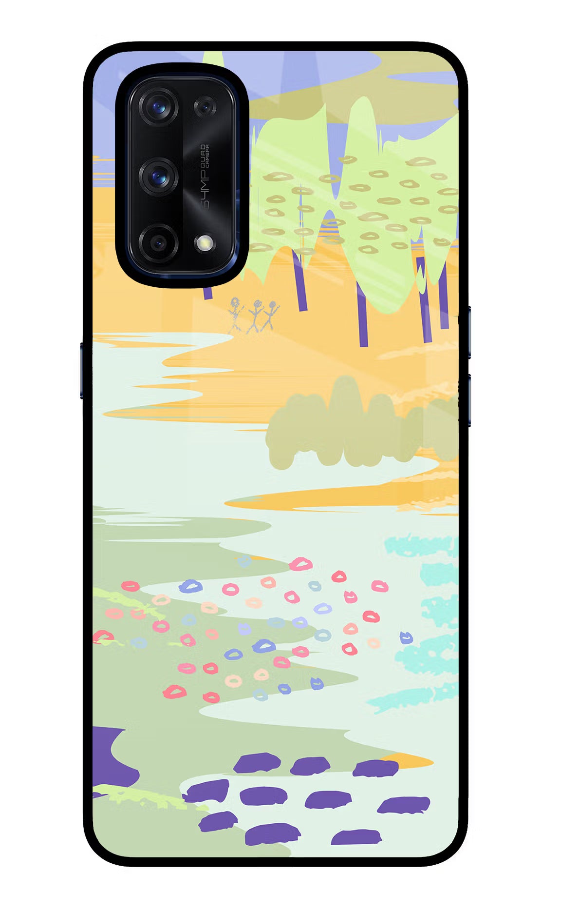 Scenery Realme X7 Pro Glass Case Back Cover by Casekaro