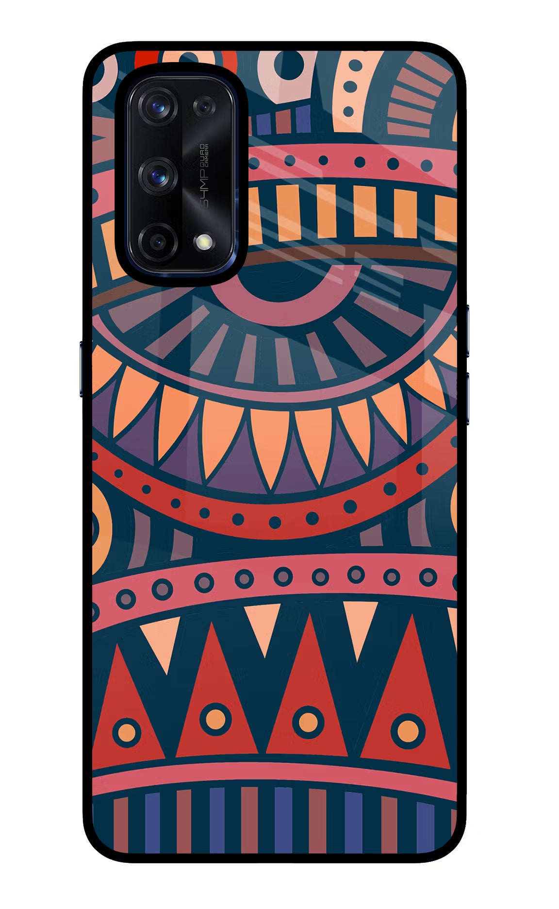 African Culture Design Realme X7 Pro Glass Case Back Cover by Casekaro