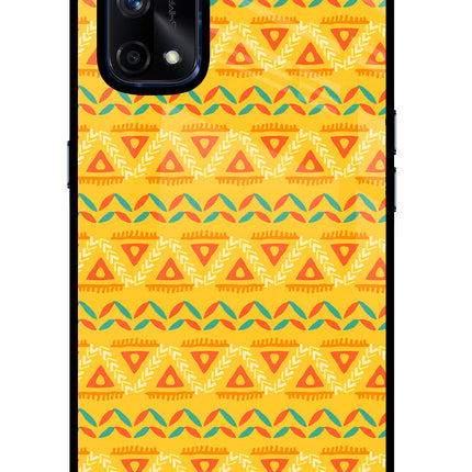 Tribal Pattern Realme X7 Pro Glass Case Back Cover by Casekaro