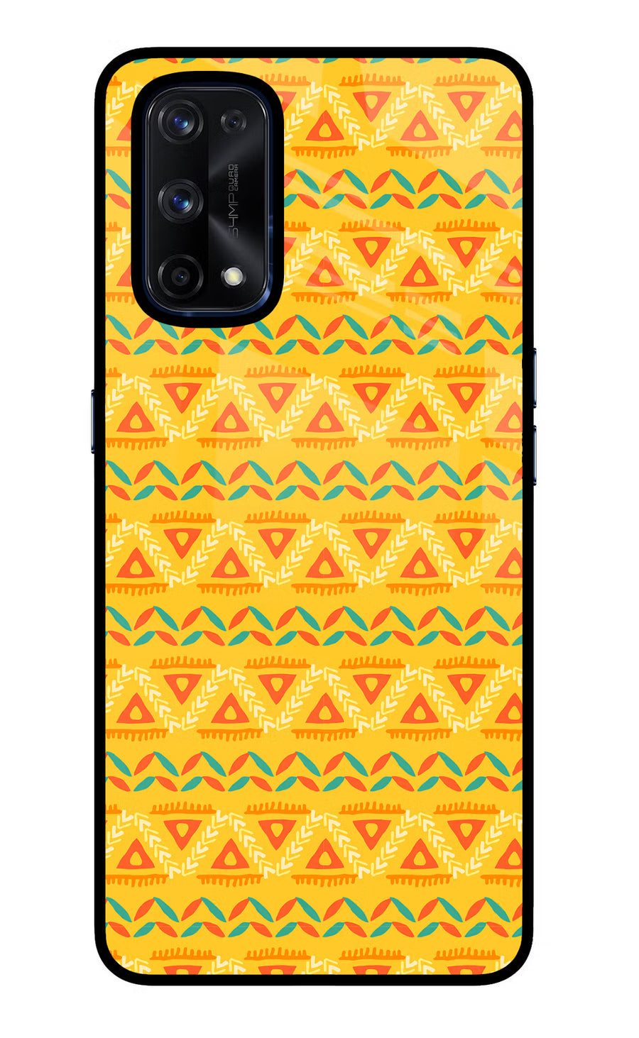 Tribal Pattern Realme X7 Pro Back Cover, Glass case