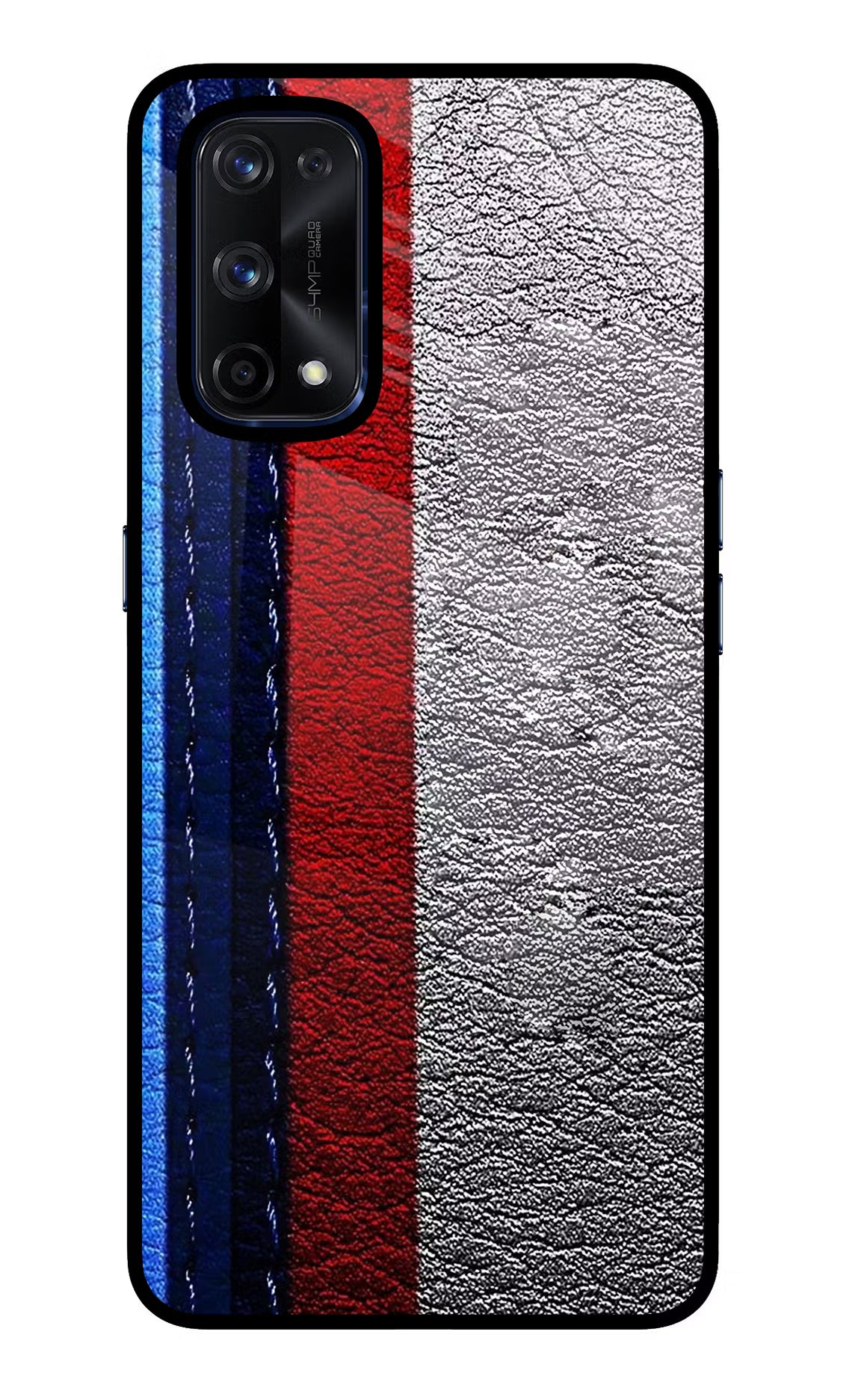 BMW Stripes Realme X7 Pro Glass Case Back Cover by Casekaro