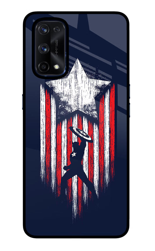Captain America Marvel Art Realme X7 Pro Glass Case