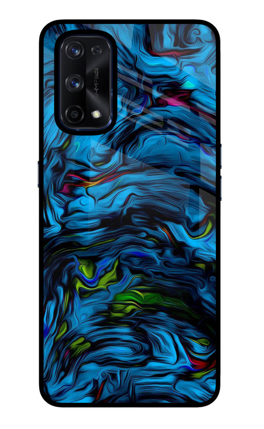Dark Blue Abstract Realme X7 Pro Glass Case