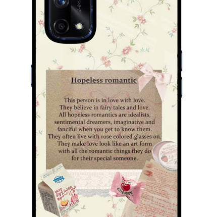 Hopeless Romantic Realme X7 Pro Glass Case Back Cover by Casekaro