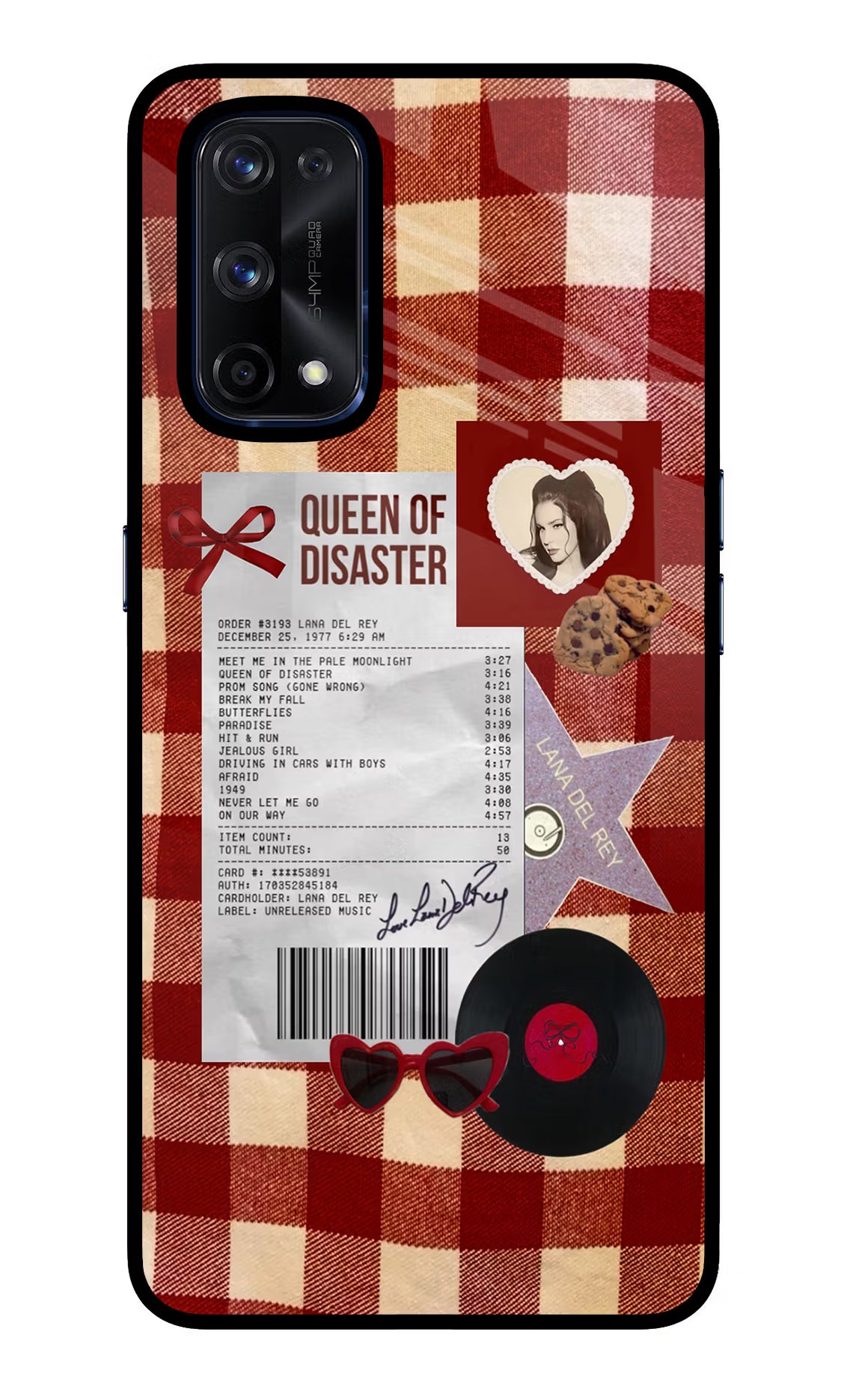 Queen of Disaster Realme X7 Pro Glass Case Back Cover by Casekaro