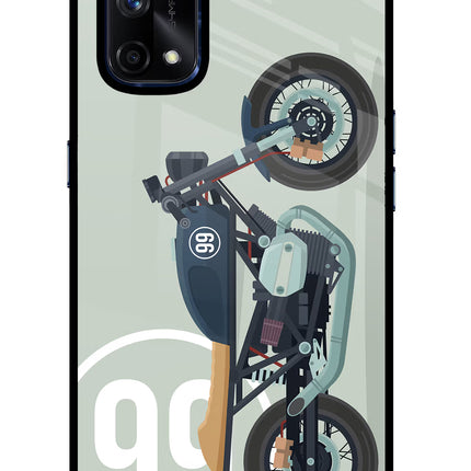 Classic Cafe Racer 99 Realme X7 Pro Glass Case Back Cover by Casekaro