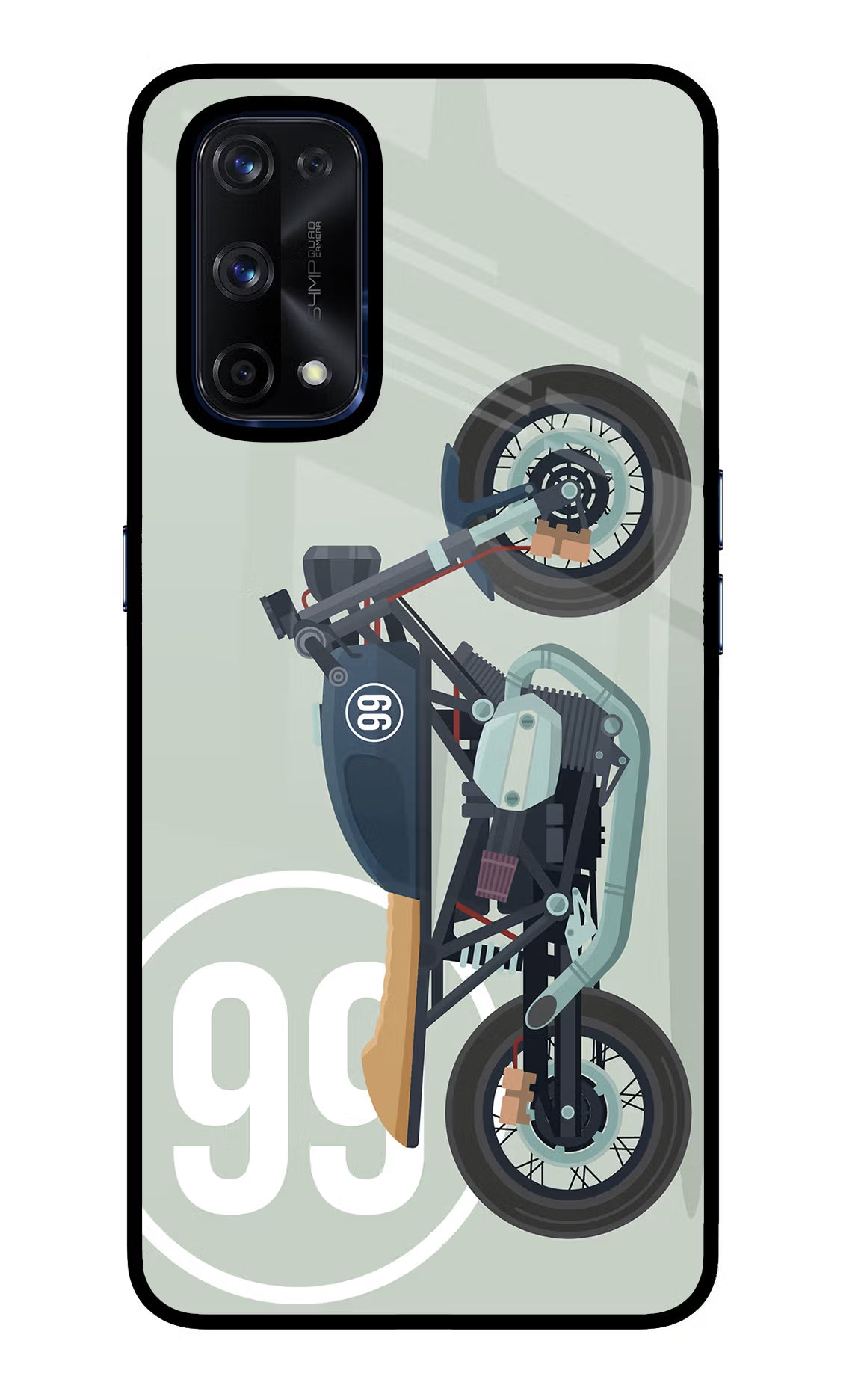 Classic Cafe Racer 99 Realme X7 Pro Glass Case