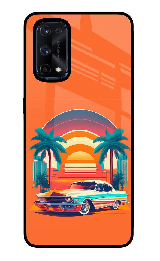 Palm Drive 80s Realme X7 Pro Glass Case