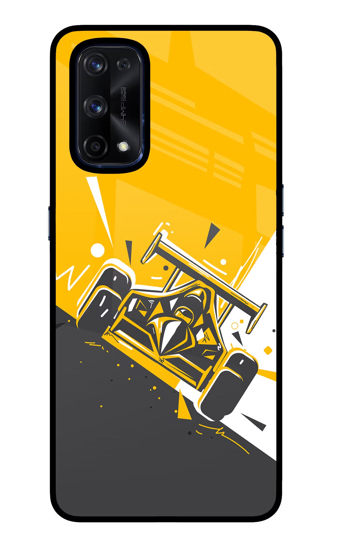 Track King Realme X7 Pro Glass Case Back Cover by Casekaro