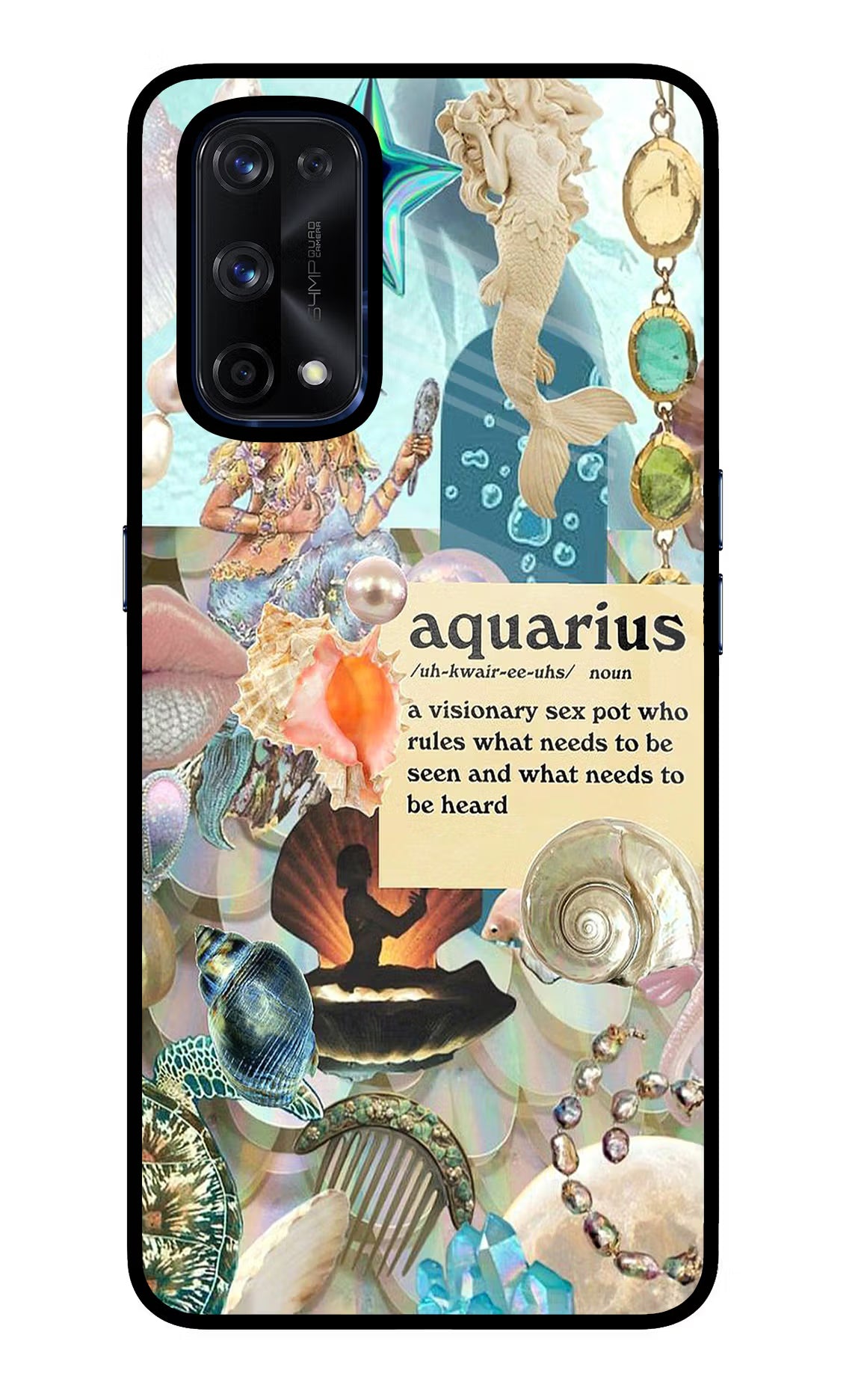 Aquarius Zodiac Realme X7 Pro Glass Case