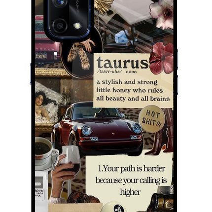 Taurus Zodiac Realme X7 Pro Glass Case Back Cover by Casekaro