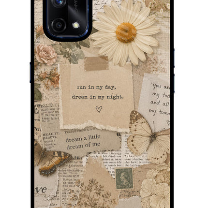 Vintage case Realme X7 Pro Glass Case Back Cover by Casekaro