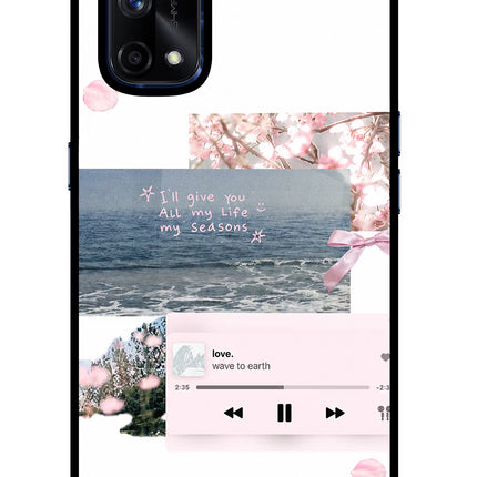 Wave to earth Realme X7 Pro Glass Case Back Cover by Casekaro