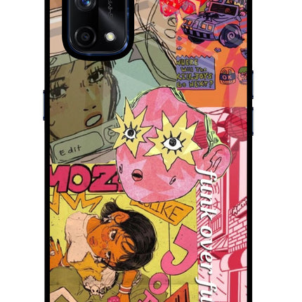 Funkover Realme X7 Pro Glass Case Back Cover by Casekaro