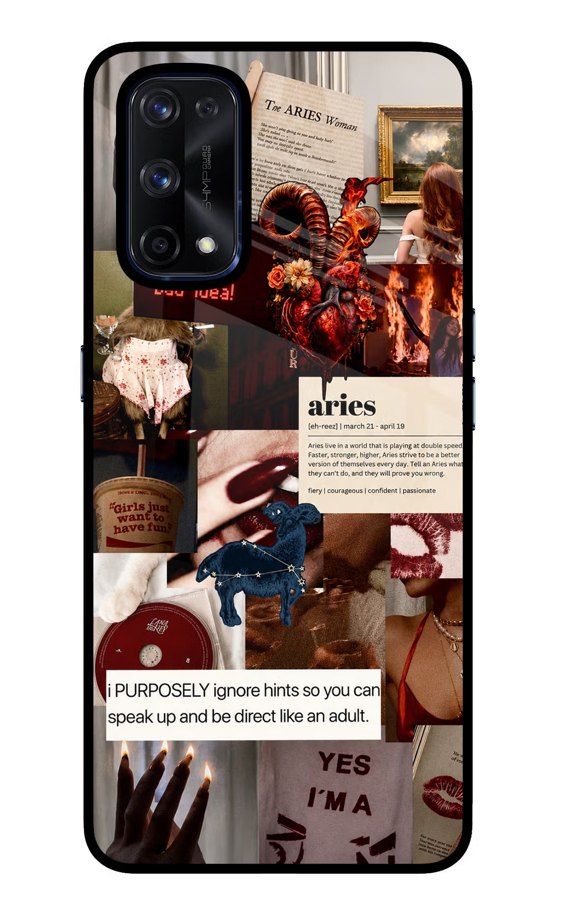 Zodiac Aries Realme X7 Pro Glass Case