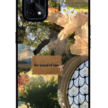 Rain Realme X7 Pro Glass Case Back Cover by Casekaro
