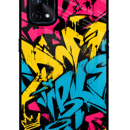 Graffiti Vibe Realme X7 Pro Glass Case Back Cover by Casekaro