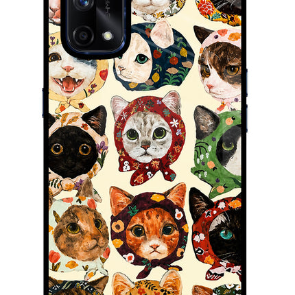 Cool Cat Realme X7 Pro Glass Case Back Cover by Casekaro