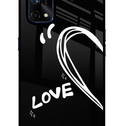 Love Line Realme X7 Pro Glass Case Back Cover by Casekaro