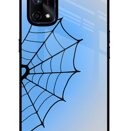 Blue Web Realme X7 Pro Glass Case Back Cover by Casekaro