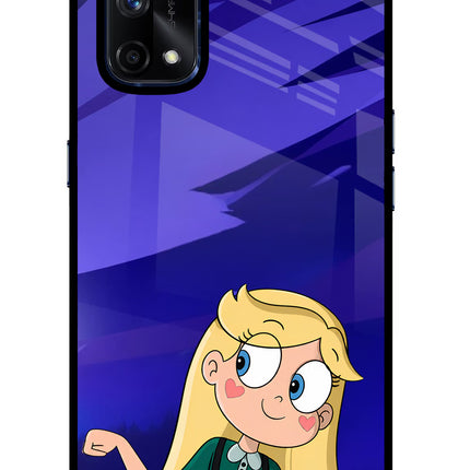 Star Glow Realme X7 Pro Glass Case Back Cover by Casekaro