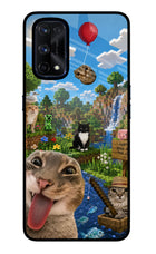 Minecraft Cat Chaos Realme X7 Pro Glass Case