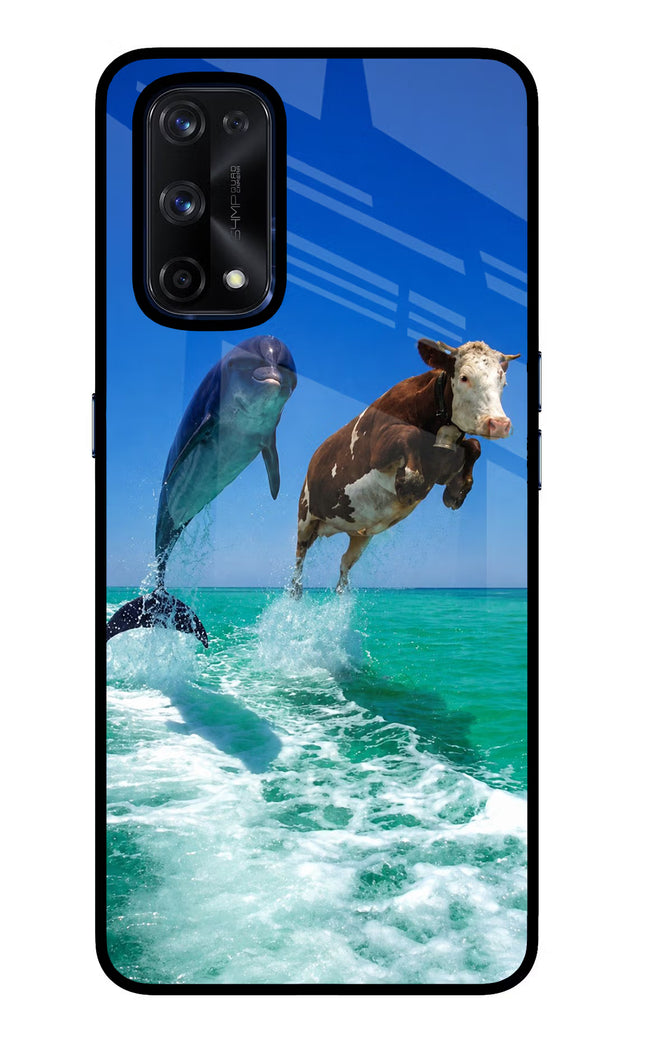 Dolphin vs Cow Realme X7 Pro Glass Case