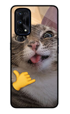 Silly Cat Call Realme X7 Pro Glass Case