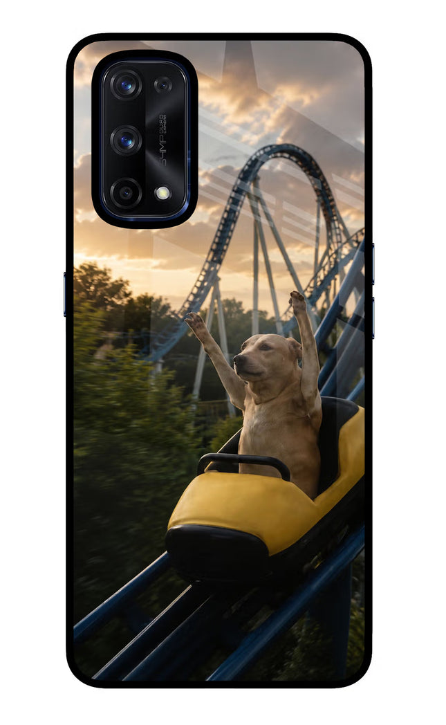 Rollercoaster Dog Realme X7 Pro Glass Case
