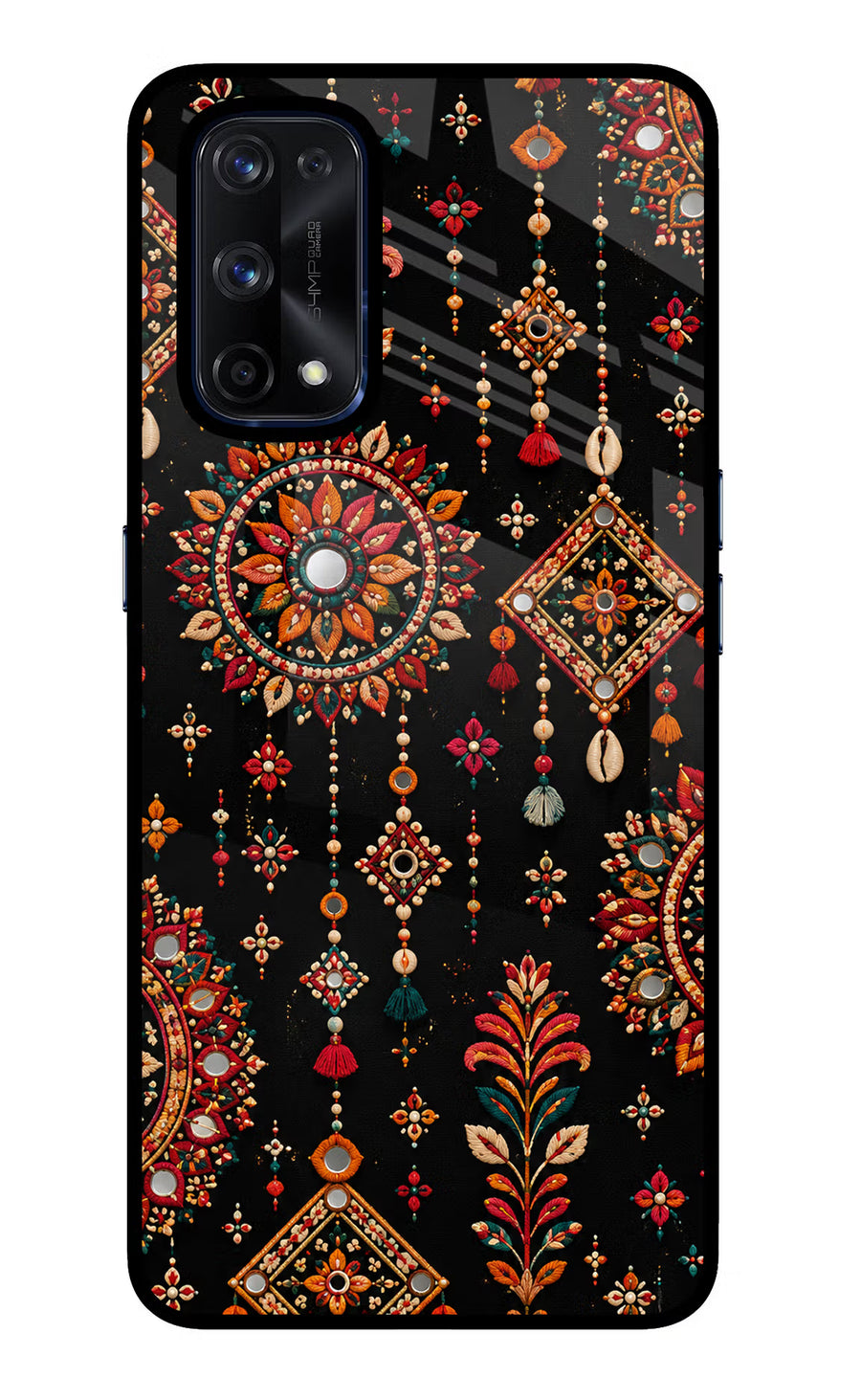 Boho Noir Realme X7 Pro Back Cover, Glass case