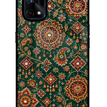Green Pataka Realme X7 Pro Glass Case
