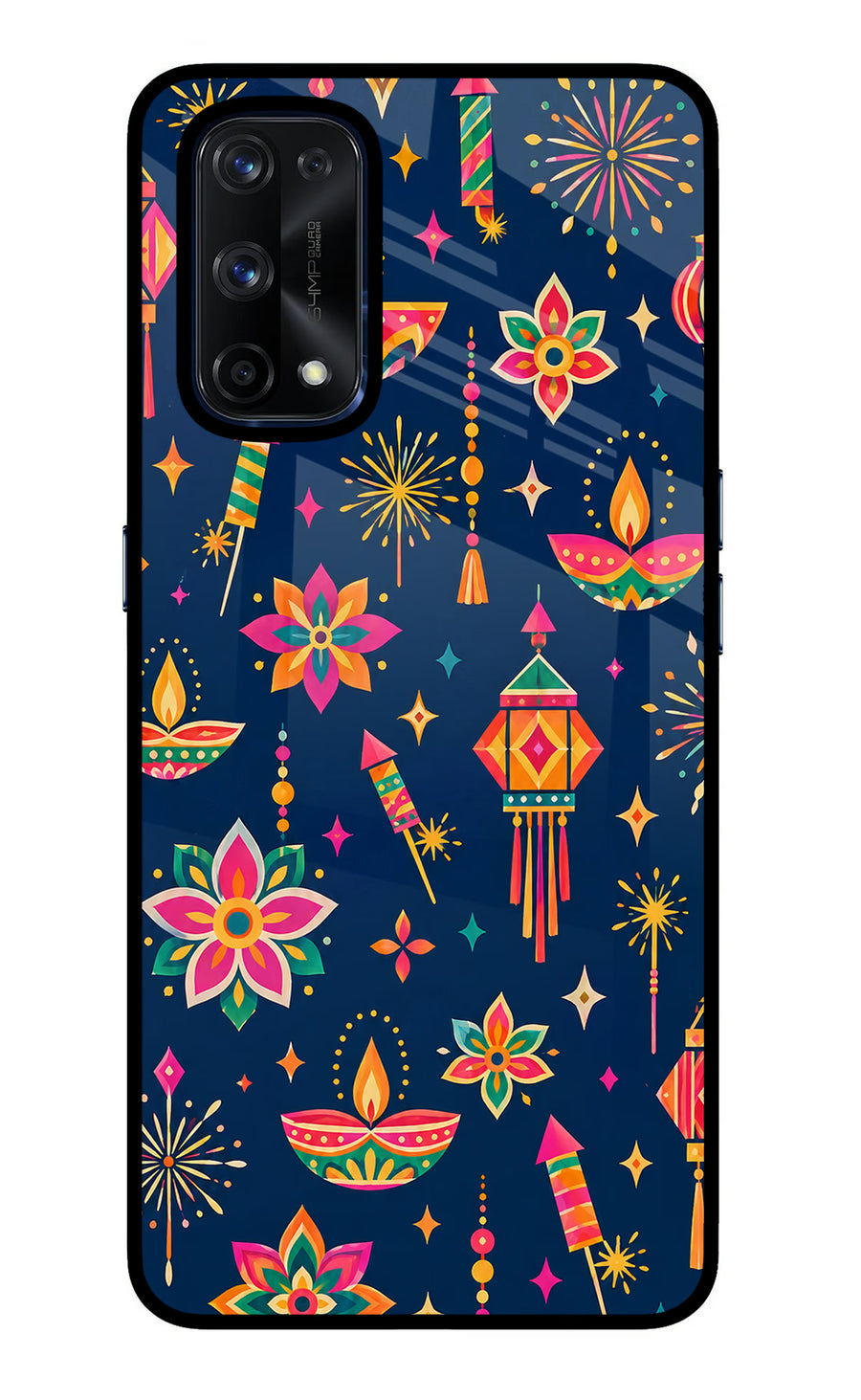 Festive Pop Realme X7 Pro Back Cover, Glass case