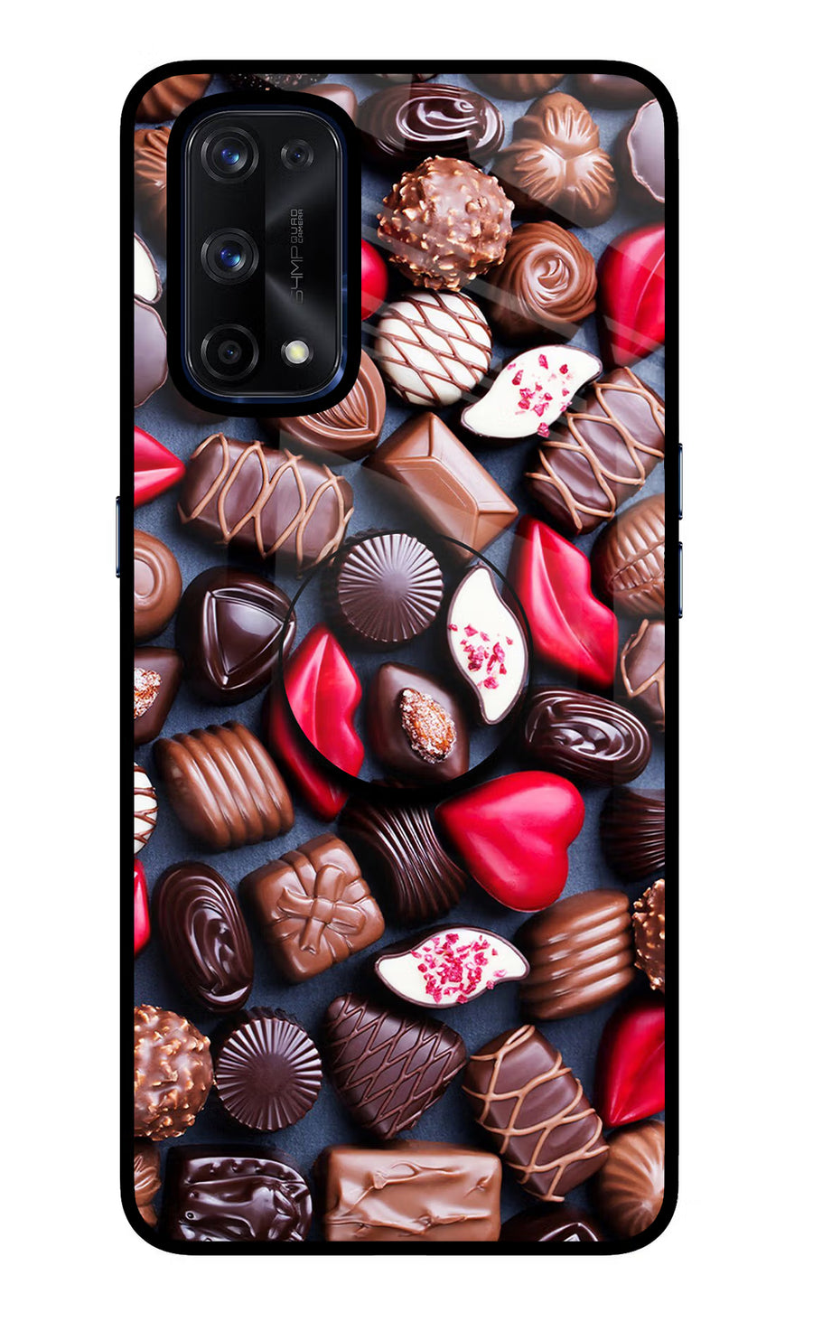 Chocolates Realme X7 Pro Pop Case, Glass case