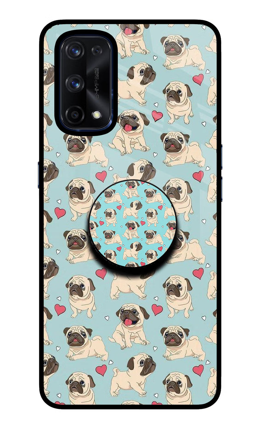 Pug Dog Realme X7 Pro Pop Case, Glass case