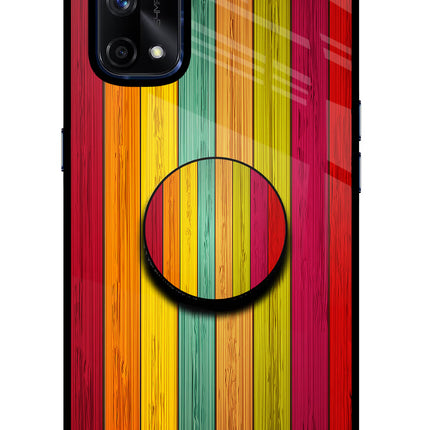 Multicolor Wooden Realme X7 Pro Pop Case by Casekaro